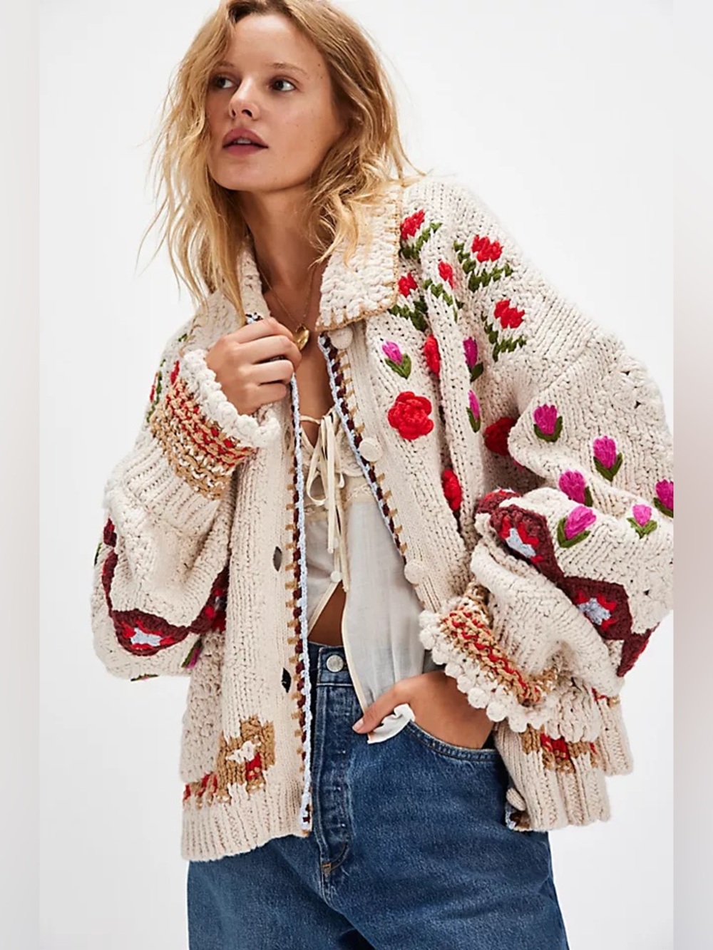 Free People Rosebud cardigan